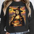 Mona Lisa Pumpkin Halloween Art Teacher Witchy Women Kids Women Crewneck Sweatshirt, funny design Mona Lisa Pumpkin Halloween Art Teacher Witchy Women Kids Women Crewneck Sweatshirt, funny design