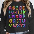 Monster ABC Cute Alphabet Halloween Teacher Costume Kids Women Crewneck Sweatshirt, funny design