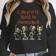 Montessori Creepin' It Real HALLOWEEN School Teacher Shirt Women Crewneck Sweatshirt, funny design Montessori Creepin' It Real HALLOWEEN School Teacher Shirt Women Crewneck Sweatshirt, funny design