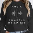 Music Awakens My Spirit Inspiring Musician Teacher Quote Women Crewneck Sweatshirt, funny design Music Awakens My Spirit Inspiring Musician Teacher Quote Women Crewneck Sweatshirt, funny design
