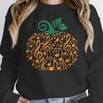 Music Notes Pumpkin Music Teacher Halloween Women Crewneck Sweatshirt, funny design