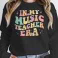 In My Music Teacher Era Retro Back To School Musician Band Men Women Women Crewneck Sweatshirt, funny design