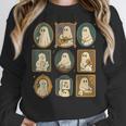 Music Teacher Orchestra Spooky Halloween Ghost Band Women Crewneck Sweatshirt, funny design
