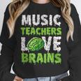 Music Teachers Love Brains Cute Teaching Halloween Women Crewneck Sweatshirt, funny design Music Teachers Love Brains Cute Teaching Halloween Women Crewneck Sweatshirt, funny design