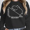 Nerdy Hippotenuse Hypotenuse Hippopotamus Math Teacher Women Crewneck Sweatshirt, funny design