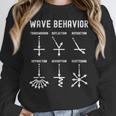 Nerdy Vintage Wave Behavior Physics Science Teacher Geek Men Women Girls Kids Women Crewneck Sweatshirt, Science Teacher Gifts, funny design