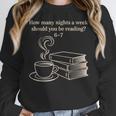 How Many Nights A Week Should You Be Reading 6-7 Teacher Fun Women Crewneck Sweatshirt, funny design How Many Nights A Week Should You Be Reading 6-7 Teacher Fun Women Crewneck Sweatshirt, funny design