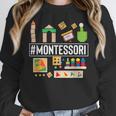 Novelty Montessori Studying Learning Schooling Teacher Love For Men Women Women Crewneck Sweatshirt, funny design Novelty Montessori Studying Learning Schooling Teacher Love For Men Women Women Crewneck Sweatshirt, funny design