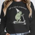 Off To Teach Preschool Pre-K Teacher Back To School Frog Women Crewneck Sweatshirt, funny design