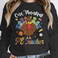 One Thankful PE Teacher Turkey Thanksgiving -Adults & Kids Classic Fit Polyester 100 Short Sleeve Women Crewneck Sweatshirt, Pe Teacher Gifts, funny design One Thankful PE Teacher Turkey Thanksgiving -Adults & Kids Classic Fit Polyester 100 Short Sleeve Women Crewneck Sweatshirt, Pe Teacher Gifts, funny design