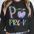 P Is For Pre-K Preschool Teacher Tie Dye Back To School Women Crewneck Sweatshirt, funny design P Is For Pre-K Preschool Teacher Tie Dye Back To School Women Crewneck Sweatshirt, funny design