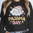 Pajama Day School Spirit Week Fun Cloud Teacher Women Crewneck Sweatshirt, funny design