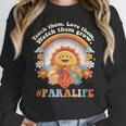 Paraprofessional Para Life Sun Flower Teacher Back To School Women Crewneck Sweatshirt, funny design Paraprofessional Para Life Sun Flower Teacher Back To School Women Crewneck Sweatshirt, funny design