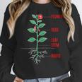 Parts Of a Plant Science For Teachers Kids And Students Women Crewneck Sweatshirt, Science Teacher Gifts, funny design