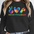 Peace Love Physical Education Tie Dye Sports PE Teacher Women Crewneck Sweatshirt, Pe Teacher Gifts, funny design