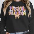 Physical Education Halloween Bow Checkered Teacher Ghost PE Women Crewneck Sweatshirt, Pe Teacher Gifts, funny design