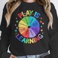 Play Is Learning Teacher Kindergarten For Men Women Kids Women Crewneck Sweatshirt, funny design Play Is Learning Teacher Kindergarten For Men Women Kids Women Crewneck Sweatshirt, funny design