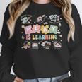 Play Is Learning Teacher Student First Day Back To School Women Crewneck Sweatshirt, funny design