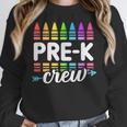 Pre-K Crew Teacher Team Squad Hello Back School Graduation Women Crewneck Sweatshirt, funny design Pre-K Crew Teacher Team Squad Hello Back School Graduation Women Crewneck Sweatshirt, funny design