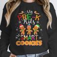 My Pre-K Kids Are Smart Cookies Christmas Teacher Women Crewneck Sweatshirt, funny design