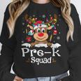 Pre-k Teacher Squad Reindeer Teacher Christmas Women Crewneck Sweatshirt, funny design