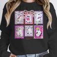 Preppy Spooky Teacher Halloween Ghost Coquette Bow Autumn Women Crewneck Sweatshirt, funny design