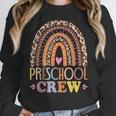 Preschool Crew Cute Leopard Rainbow Back To School Teachers Women Crewneck Sweatshirt, funny design Preschool Crew Cute Leopard Rainbow Back To School Teachers Women Crewneck Sweatshirt, funny design
