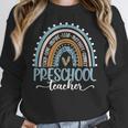 Preschool Teacher Leopard Boho Rainbow Back To School Women Crewneck Sweatshirt, funny design Preschool Teacher Leopard Boho Rainbow Back To School Women Crewneck Sweatshirt, funny design