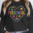Preschool Teacher Pre-K Heart First Day Of Preschool Kids Women Crewneck Sweatshirt, funny design Preschool Teacher Pre-K Heart First Day Of Preschool Kids Women Crewneck Sweatshirt, funny design