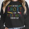 Preschool Teacher Short Pre-K Teacher Women Crewneck Sweatshirt, funny design Preschool Teacher Short Pre-K Teacher Women Crewneck Sweatshirt, funny design