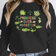 Progress Over Perfection Frog Back To School Teacher Women Crewneck Sweatshirt, funny design Progress Over Perfection Frog Back To School Teacher Women Crewneck Sweatshirt, funny design