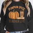 Pumpkin Spice And Teacher Life Halloween Teacher Women Crewneck Sweatshirt, funny design Pumpkin Spice And Teacher Life Halloween Teacher Women Crewneck Sweatshirt, funny design
