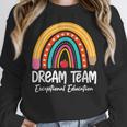 Rainbow Pencil Dream Exceptional Education Team SPED Teacher Women Crewneck Sweatshirt, funny design Rainbow Pencil Dream Exceptional Education Team SPED Teacher Women Crewneck Sweatshirt, funny design