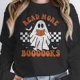 Read More Books Cute Ghost Reading Book Teacher Halloween Women Crewneck Sweatshirt, funny design Read More Books Cute Ghost Reading Book Teacher Halloween Women Crewneck Sweatshirt, funny design