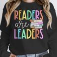 Readers Are Leaders Reading Book Lovers Teacher Women Kids Women Crewneck Sweatshirt, funny design