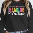Reading Specialist Back To School Reading Teacher Women Crewneck Sweatshirt, funny design Reading Specialist Back To School Reading Teacher Women Crewneck Sweatshirt, funny design