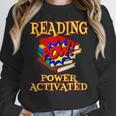 Reading Super Power Activated Superhero Teacher Or Student Men Women Girls Kids Women Crewneck Sweatshirt, Super Teacher Gifts, funny design Reading Super Power Activated Superhero Teacher Or Student Men Women Girls Kids Women Crewneck Sweatshirt, Super Teacher Gifts, funny design
