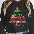 Reading Teacher Christmas Shirt Elf Christmas Cheer For Men Women Women Crewneck Sweatshirt, funny design Reading Teacher Christmas Shirt Elf Christmas Cheer For Men Women Women Crewneck Sweatshirt, funny design