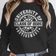 Retired 2025 For Teacher Retirement University Of I'm Done Women Crewneck Sweatshirt, funny design Retired 2025 For Teacher Retirement University Of I'm Done Women Crewneck Sweatshirt, funny design