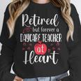 Retired Daycare Teacher Retirement For Daycare Teacher Women Crewneck Sweatshirt, funny design
