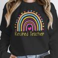 Retired Teacher Rainbow Women Crewneck Sweatshirt, funny design Retired Teacher Rainbow Women Crewneck Sweatshirt, funny design
