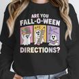 Retro Are You Fall O Ween Directions Teacher Halloween Ghost Women Crewneck Sweatshirt, funny design Retro Are You Fall O Ween Directions Teacher Halloween Ghost Women Crewneck Sweatshirt, funny design