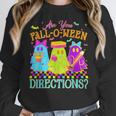 Retro Are You Falloween Direction Teacher Spooky Halloween Women Crewneck Sweatshirt, funny design Retro Are You Falloween Direction Teacher Spooky Halloween Women Crewneck Sweatshirt, funny design