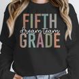 Retro Fifth Grade Dream Team Groovy Teacher Back To School Men Women Girls Kids Women Crewneck Sweatshirt, Groovy Teacher Gifts, funny design