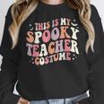 Retro Halloween This Is My Spooky School Teacher Costume Women Crewneck Sweatshirt, funny design Retro Halloween This Is My Spooky School Teacher Costume Women Crewneck Sweatshirt, funny design