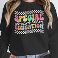 Retro Special Education Squad Groovy Dream Team SPED Teacher Women Crewneck Sweatshirt, Groovy Teacher Gifts, funny design
