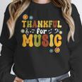 Retro Thankful For Music Floral Music Teacher Thanksgiving Men Women Women Crewneck Sweatshirt, funny design Retro Thankful For Music Floral Music Teacher Thanksgiving Men Women Women Crewneck Sweatshirt, funny design