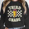 Retro Third Grade Teacher Lightning Bolt Pencil Teacher Kids Women Crewneck Sweatshirt, funny design Retro Third Grade Teacher Lightning Bolt Pencil Teacher Kids Women Crewneck Sweatshirt, funny design