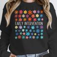 Retro Wildflower Early Intervention Teacher Interventionist Women Crewneck Sweatshirt, funny design Retro Wildflower Early Intervention Teacher Interventionist Women Crewneck Sweatshirt, funny design