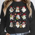 Santa Ghost Reading Books Christmas Library Teacher Women Crewneck Sweatshirt, funny design Santa Ghost Reading Books Christmas Library Teacher Women Crewneck Sweatshirt, funny design